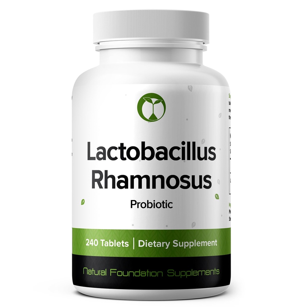 Lactobacillus Rhamnosus Probiotic Supplement 240 tabletter 3 milliarder CFU probiotika for menn og kvinner støtter intestinal digestiv og gut helse (240, Lactobacillus Rhamnosus)