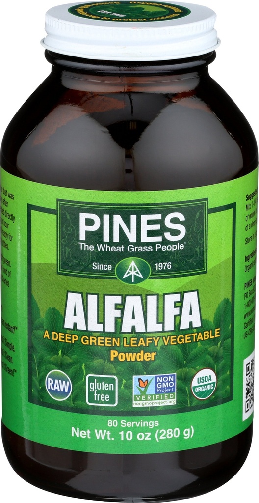 Pines organisk Alfalfa pulver, 10 Ounce