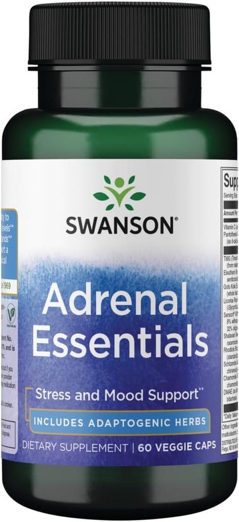 Swanson Adrenal Essentials 60 Veg Kapsler
