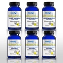 Pluss - organisk plantebase kilde til kalsium Supplement med vitamin D3, k2, magnesiumglycinat og manganesisk (720 Count) pakke med 6