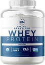 Organic Grass Fed Whey Protein Powder - USDA Organic - 24g High Protein - 5 lb/72 Serveringer - Kald prosessert - Ikke-GMO - rBGH-Free - Wisconsin USA
