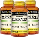MASON NATURAL Echinacea, immunsystem Booster, støtter generell helse, Herbal Supplement, 60 kapsler (pakke på 3)
