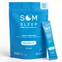 Som søvn, rolig søvn pulver drikke blanding, 3 mg melatonin, magnesium, vitamin B6, L-theanin & GABA - Vegansk, null sukker, ketovennlig - Berry, 10-Pack