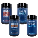 Sheer Ultimate Stack - DHEA Supplement for menn DHEA 100mg & Nitric Oxid Supplement & Sheer Shred & Sheer Alpha