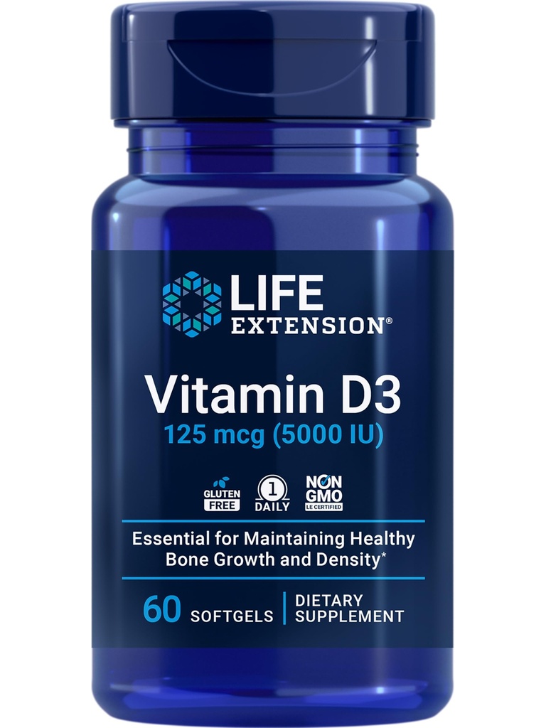 Livslengde 268mg Super Vitamin E & 5000IU vitamin D3 - hjerte, hjerne og immunstøtte