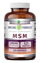 Amazing Formler MSM (Metylsulfonylmetan) Supplement | 2000 Mg Per Serving | Kapsler | Ikke-GMO | Glutenfri | laget i USA (1 Pakke, 250 greve)