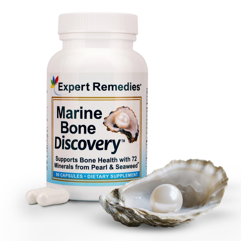 Marin kalsium Bone Densitet Supplement, 3.5X Absorberbar perle kalsium & islandsk marine algae, med magnesium, vitamin D3 K2 & mer, organisk, holistisk alternativ, astronaut konsentrert - 30 dagers forsyning