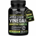 Økologisk Apple Cider Vinegar Capsules + Digestive Enzymes & Probiotika (1500mg | 120 Capsules) Rå Apple Cider Vinegar Piller & Fiber Supplement for Gut helse, immunstøtte, Digestion & Detox Cleanse
