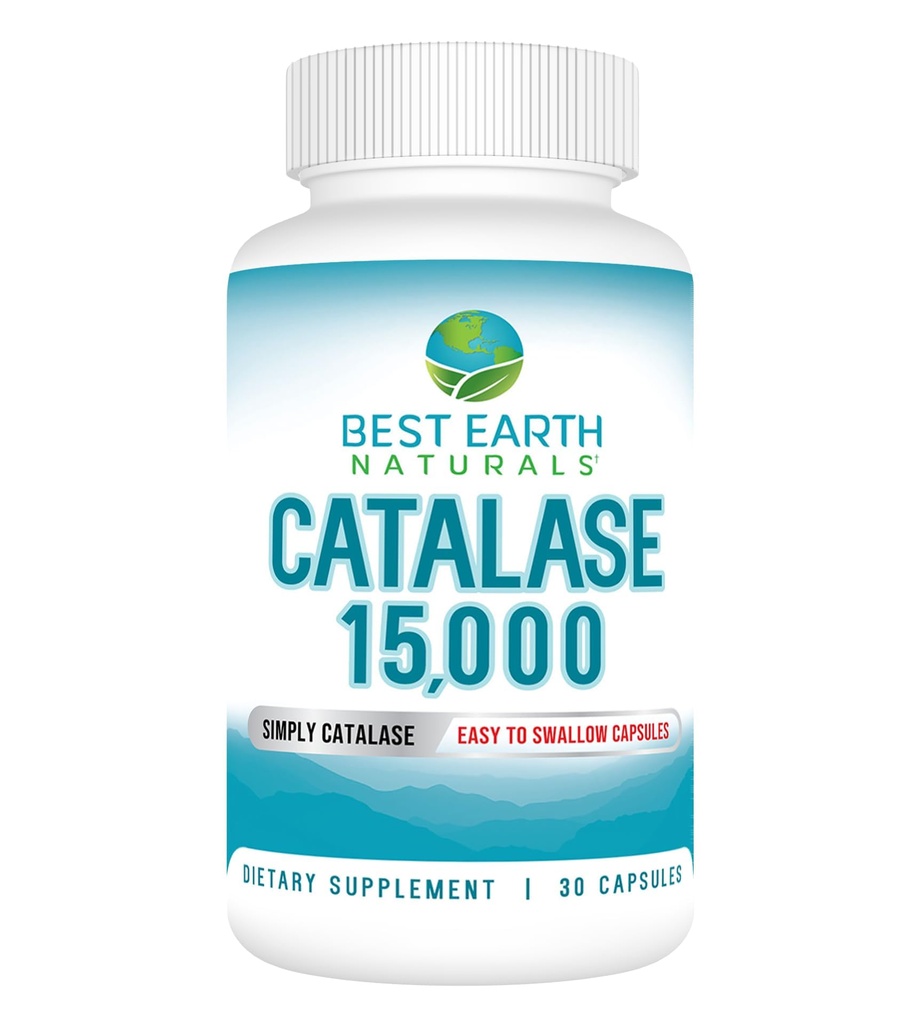 Beste jord Naturals Catalase Supplement 15.000 - Hår Kosttilskudd for sterk hår - 30 dagers forsyning