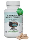 Ashwagandha Supplements Kompleks med Saffron – 600 mg Ashwagandha Kapsler & 30 mg Saffron Ekstrakt for stress lindring, Mood & ro – Kosher, 60 kapsler