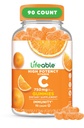 Livlig vitamin C Gummier for voksne | | | Flott Tasting Orange Flavor VIT C | Vegansk ikke GMO Vitamin C Chewable | for immunstøtte | 90 Gummies