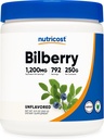 Nutricost Bilbærpulver 250 gram - Glutenfri og ikke-GMO