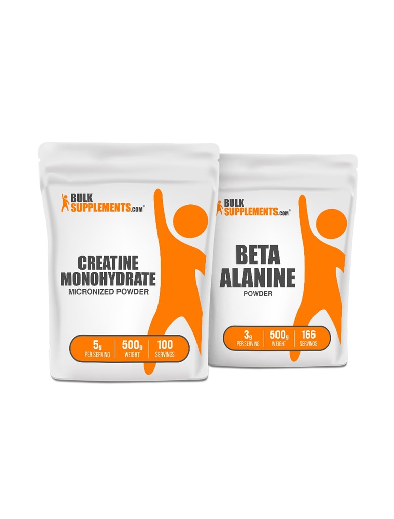 BulkSupplements Kreatin 500g + Beta Alanine 500g Bundle