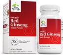 Terry Naturally HRG80 Rød Ginseng Mannlig makt - blodsirkulasjon og utholdenhetsstøtte Supplement - Diett Supplement med Ginseng & sink - Herbal Supplement for energistøtte - 48 Kapsler