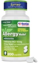 GenCare - Cetirizine HCL 10 mg (200 Caplets) - 24 timers Allergy Relief piller - Ikke Drowsy Generic OTC Allergy Medisin - Antihistamin medisin for Sneezing, Runny Nese & Itchy Eyes - Generisk Zyrtec
