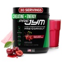 JYM Supplement Science Pre JYM Svart Cherry pre trening pulver for menn og kvinner, BCAA, Nootropics, Kreatin HCI, Citrullin, Beta-Alanin, Betain, Taurin, Huperzine, 30 Services