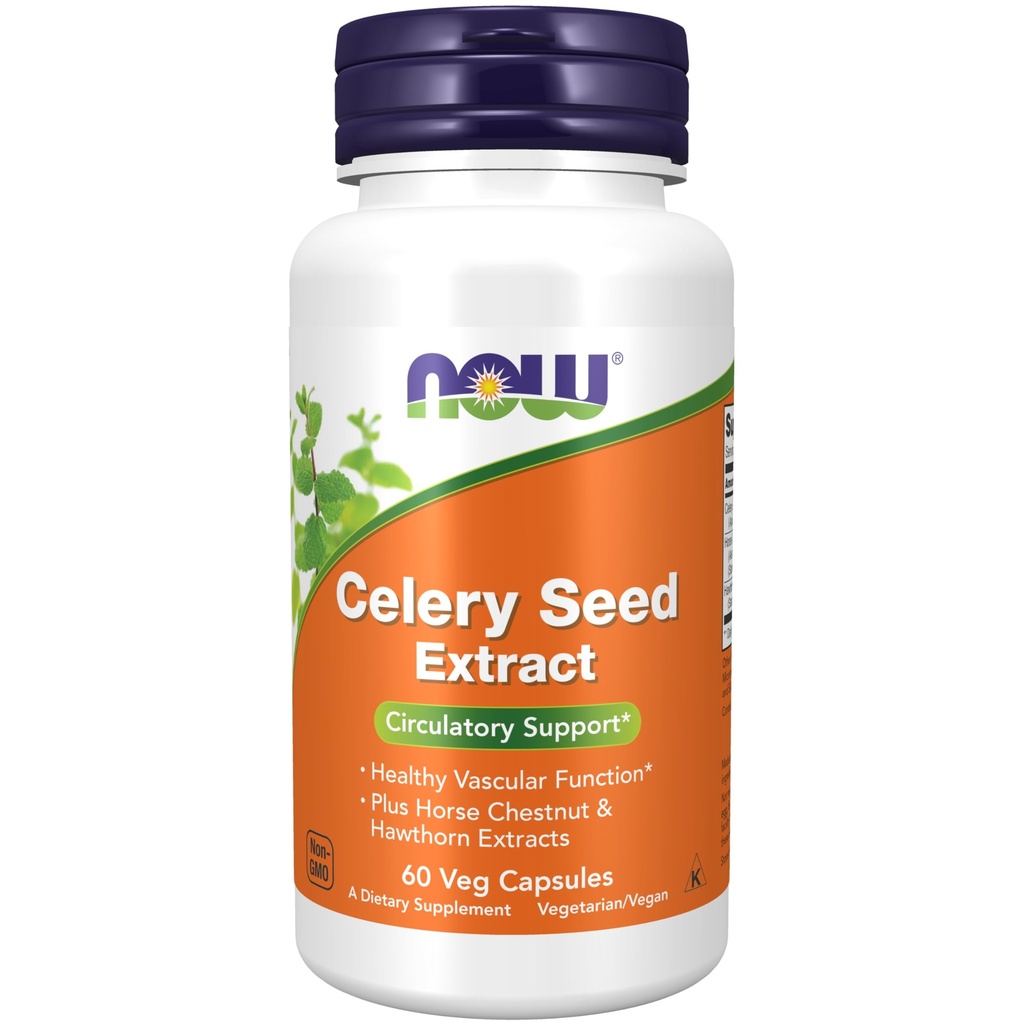 NU Mattilskudd, Celery Seed Extract, pluss heste kastanje og Hawthorn ekstrakter, 60 Veg Kapsler