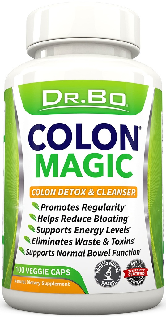 Colon Cleanse Detox Formel - Naturlig Bowell Cleanser piller for intestinal bloating & rask digestiv rengjøring - Daglig Digestiv Relief Supplement Gut, Belly, Mage - kvinner Herbal vekt Flush