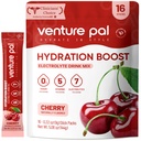 Venture Pal Sukker Gratis Elektrolyte pulver pakker - flytende daglig IV drikke blanding for rask hydrasjon og fest utvinning | 5 vitaminer og 7 elektrolyter | keto vennlig | Ikke-GMO | Certified Vegansk | 16 Sticks