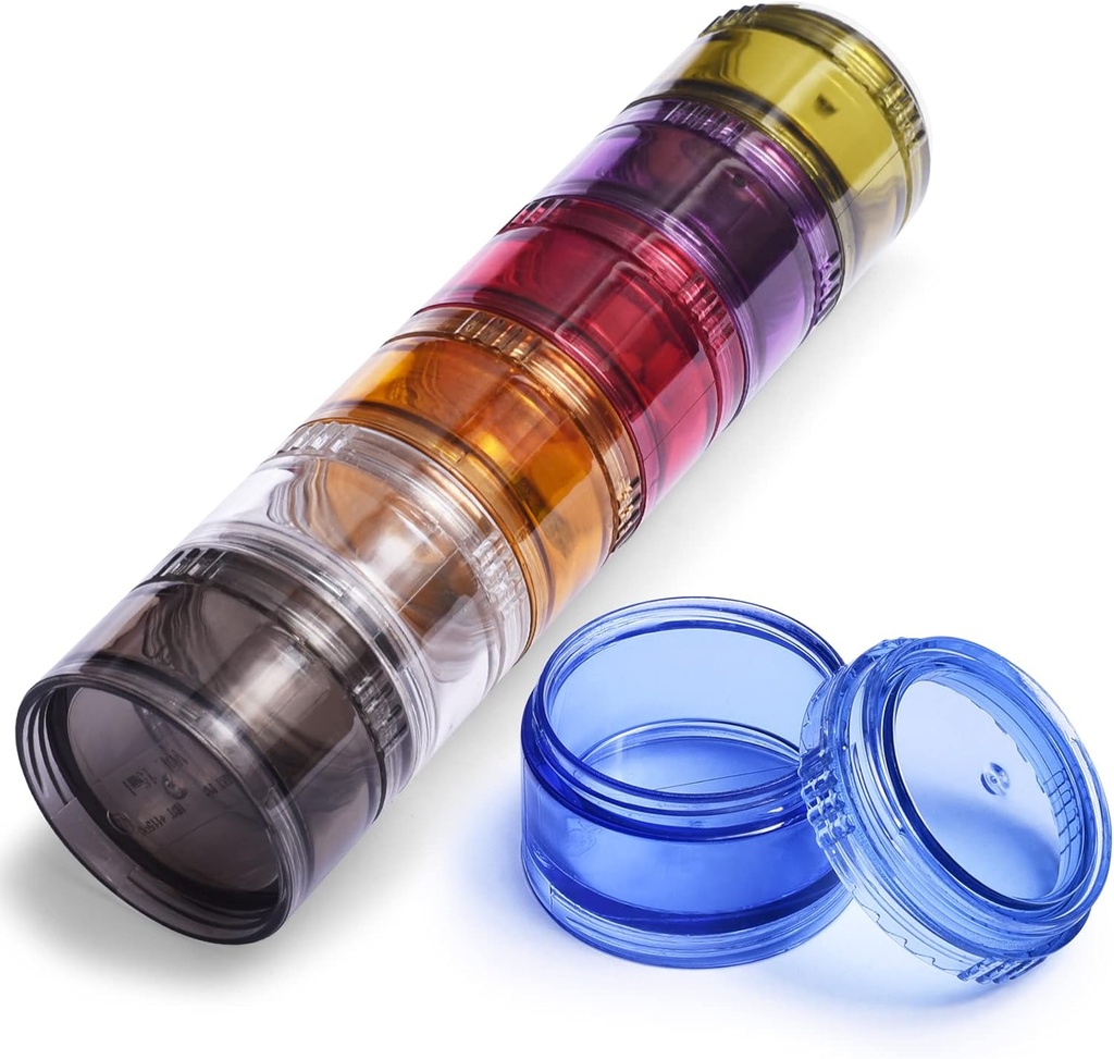 Cylindriske Pocket Pharmacy Moisture-Proof reise piller organisator gratis kombinasjon av syv farger pille boks 7 dag