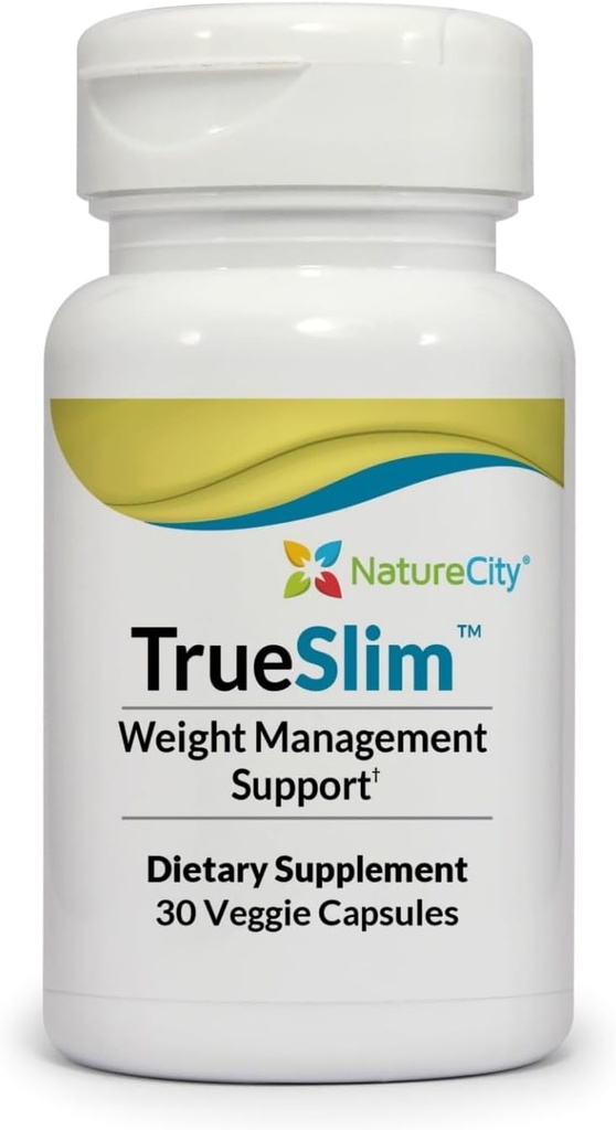 NatureCity True-Slim fett og vekt Supplement | Hjelper Redusere fett akkumulering | Kapsler | Ikke GMO | laget i USA