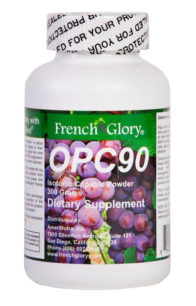 FranskGlory OPC90: Isotonisk OPC Antioksidant 3 måneders Supplement