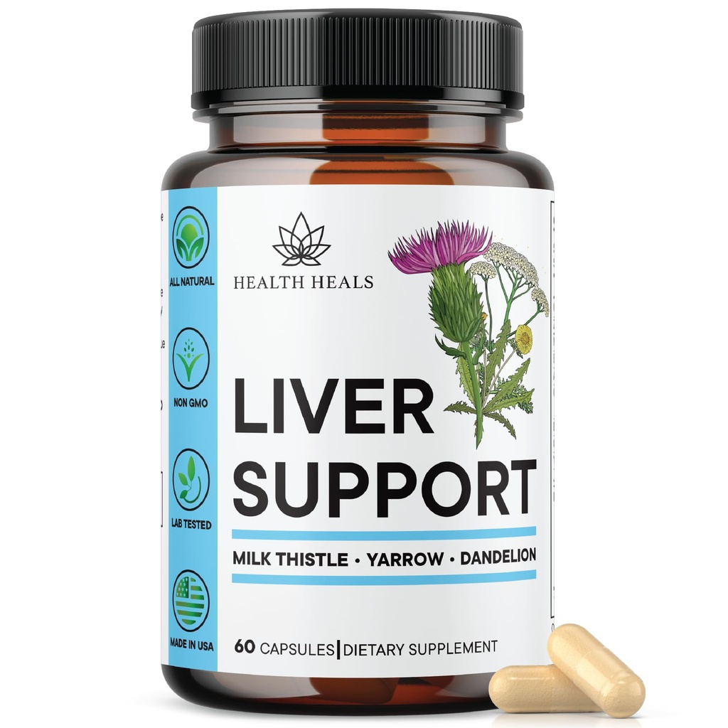 Liver Cleanse & Repair Formel - Herbal Liver Support Supplement med melk Thistle Dandelion Root Turmeric, Artichoke Ekstrakt for lever helse - 60 Count