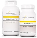 Integrative terapeutiske midler Bundle med Berberine, 60 kapsler og termocurmin HP, 120 kapsler - Berberin for metabolsk støtte* - Theracurmin Supplement Det er 27x mer Biotilgjengelig*