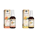 Livshage Organics B12 Vitamin - Hele mat B-12 for metabolisme og energi & vitamin D3 flytende 1000 IU Per Spray