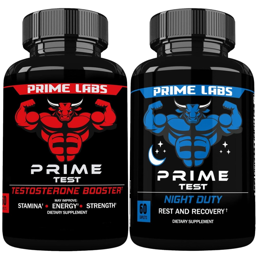 Prime Labs Prime Test Testosteron Booster + Night Duty Sleep Supplement