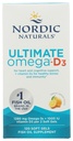 Nordic Naturals Ultimate Omega-D3, Lemon Flavor - 120 Soft Gels - 1280 mg Omega-3 + 1000 IU Vitamin D3 - EPA & DHA - fremmer hjerne, hjerte og immun helse - 60 Serveringer