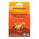 Wedderspoon Organic Manuka Honning Drops, Ginger & Echinacea, 20 greve (Pack of 1)