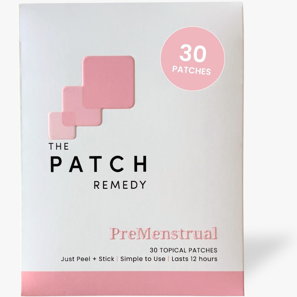 Patch Remedy Pre Menstrual Patch | Chasteberry, Magnesium, Aften Primrose, Dong Quai, B6 & Vitamin E | 30 Patches