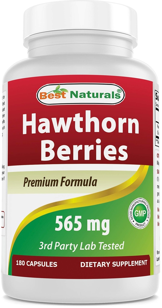 Beste Naturals Hawthorn Berry 565 mg 180 kapsler (180 greve (pakke med 1))