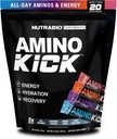 NutraBio – Amino Kick – Alt i én ytelse Formula Energi, Hydration, Recovery 20 Services, (variety Pack) – 6g Aminosyrer – Støtte Muskelbygging