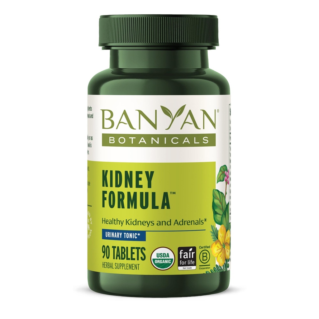 Banyan Botanicals Nyre Formula - Organisk Nyre Supplement med Gokshura - Anvend herbal blanding for å støtte nyrer og urin Trakt balanse* - 90 tabletter - Ikke-GMO Sustainable Sourceed Vegan