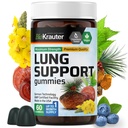 BIO KRAUTER Lung Detox Gummies - 60 Vegan Chews - Lung Cleanse Supplement m/Vitamin C & Mullein Leaf Blend - Respiratorisk støtte