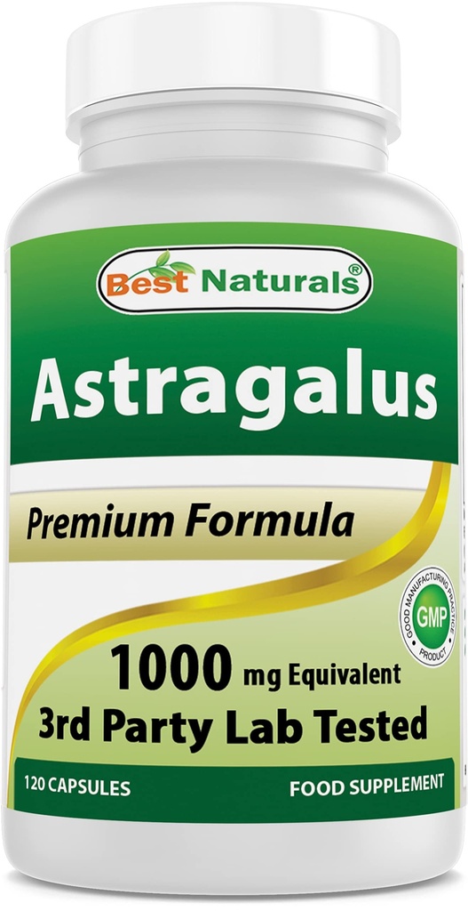Best Naturals Astragalus Capsule, 1000 mg, 120 greve