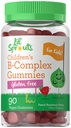 Carlyle Kids B Komplekse Gummies | 90 greve | Peach Raspberry Flavor | Ikke-GMO, Glutenfri og vegansk Supplement | Lil' Sprouts