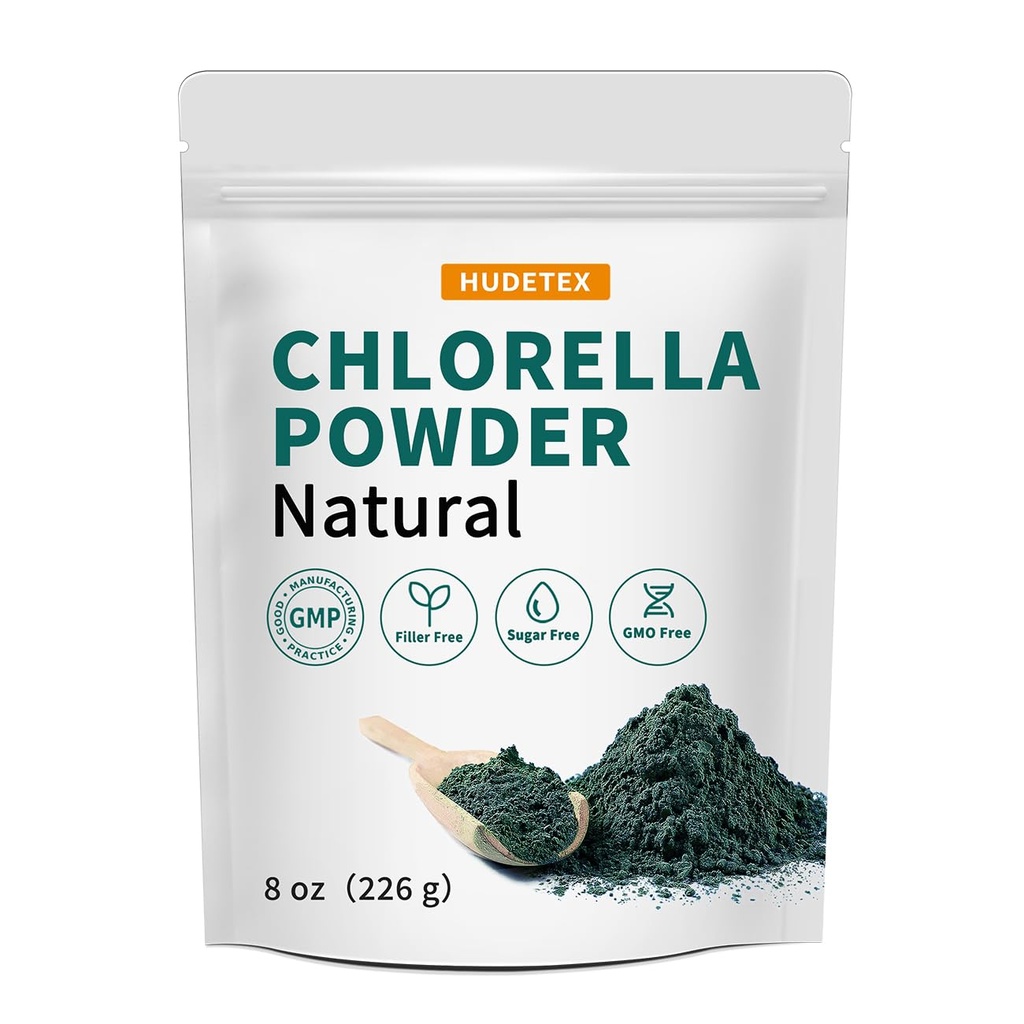 Klorella pulver naturlig-klorofyll pulver, støtter immunsystem & lever funksjon, holde ungdom, vegansk, rik på vegansk protein og vitaminer, 8 oz.