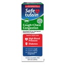 Safetussin DM Cough & Chest Congestion, 8 oz, Forventet Mucus Relief, Cough Relief Syrup, trygt for voksne med høyt blodtrykk og diabetes