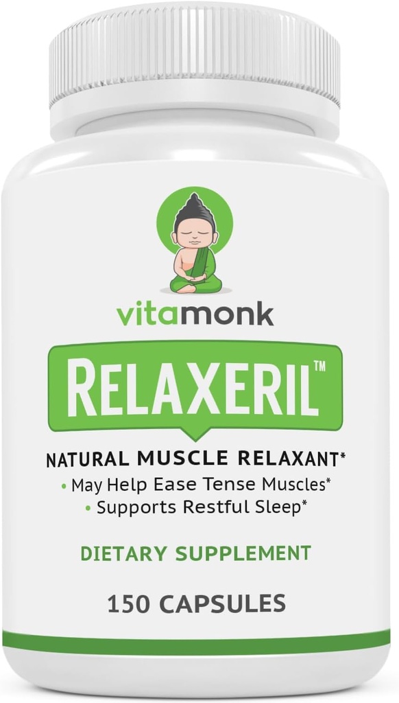 VitaMonk RelaxerilTM All-Naturlig Muscle Relaxer - Muscle Relaxer Supplement - Komplett Muscle Relaxing Formula