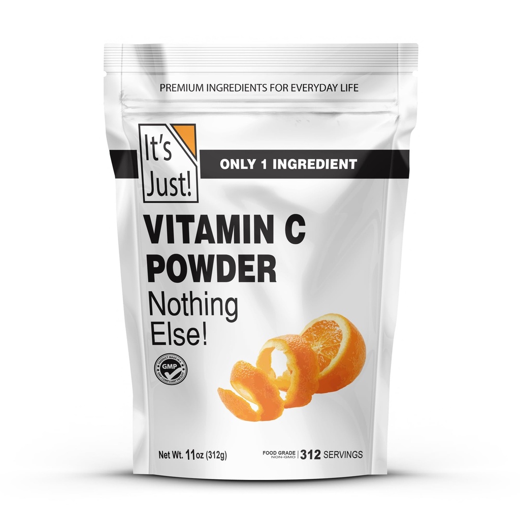 Det er bare! - Vitamin C pulver, 100% ren L-Ascorbinsyre, mat klasse, immun støtte, hjemmelaget kosmetikk (11oz)