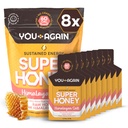 Du igjen Super Honning Clean Energy Gel, Honning & Himalayan Salt ® Electrolyte Replenishment Kjørebrensel | Endurance Workouts & Sykling Gel | Paleo & Carnivore Snack | Glutenfri | USA laget 8-Pack