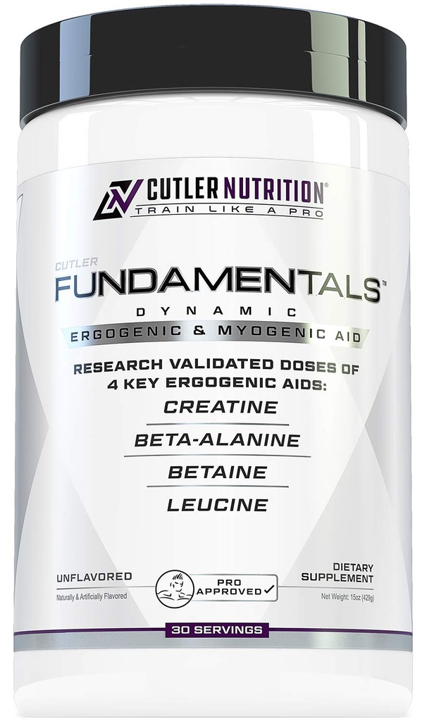 Fundamentals Intra eller Post Trening Recovery Drink: 4 Nøkkel Ergogenic Aids for maksimal ytelse og muskelvekst: Kreatin, Beta-Alanin, Betain, og Leucine, 30 Services, Unflavored