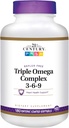 Kosttilskudd Triple Omega Complex 3-6-9 Enteric Coated Softgels, 180-fylke flasker (pakke med 2)