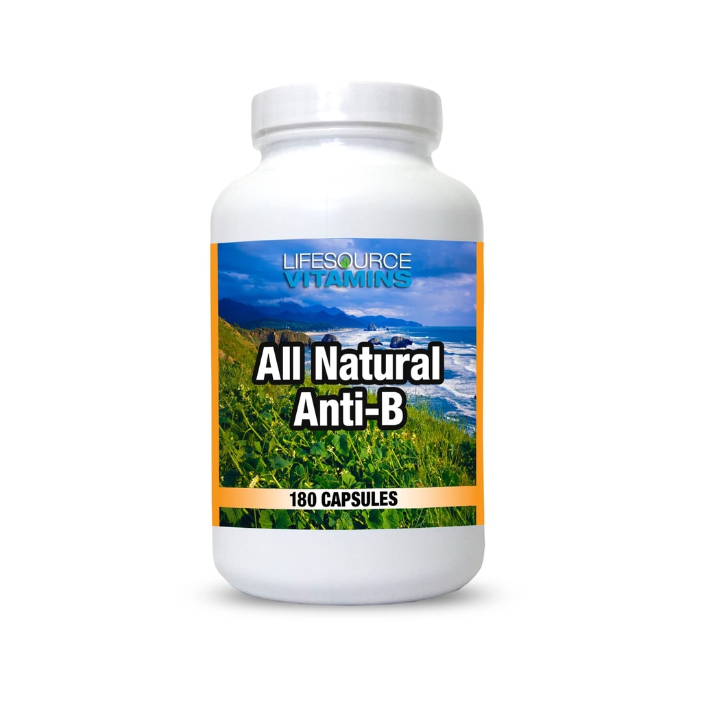 LifeSource Vitaminer Alle naturlige anti-B for immunstøtte, 14 alle naturlige ingredient med Echinacea & hvitløk ekstrakt, 180 immunforsvar kapsler