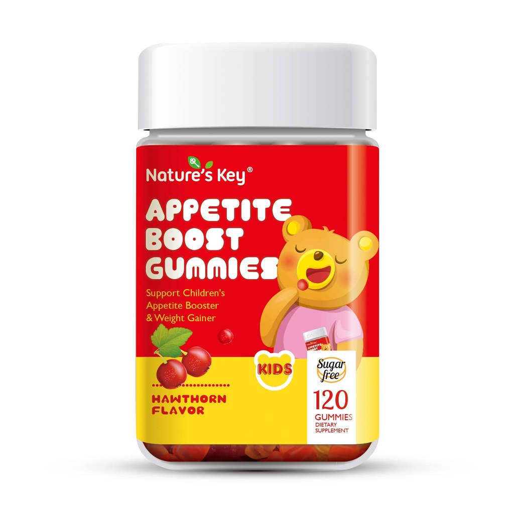 Naturens nøkkel Appetite Booster Gummies - for barn å spise mer, støtte aptit stimulant og vekt gevinster -Hawthorn flavor (120 greve, pakke av 1)