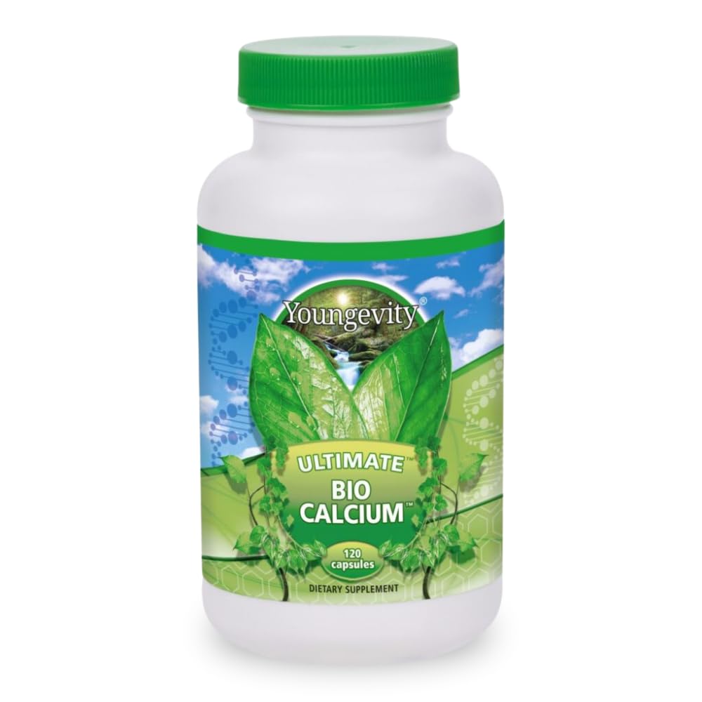 Youngevity BiocalciumTM - Biotilgjengelig Chelated Calcium + magnesium, sink, kobber, kalium, bor - Absorberbar benstøtte Supplement - (120 kapsler)