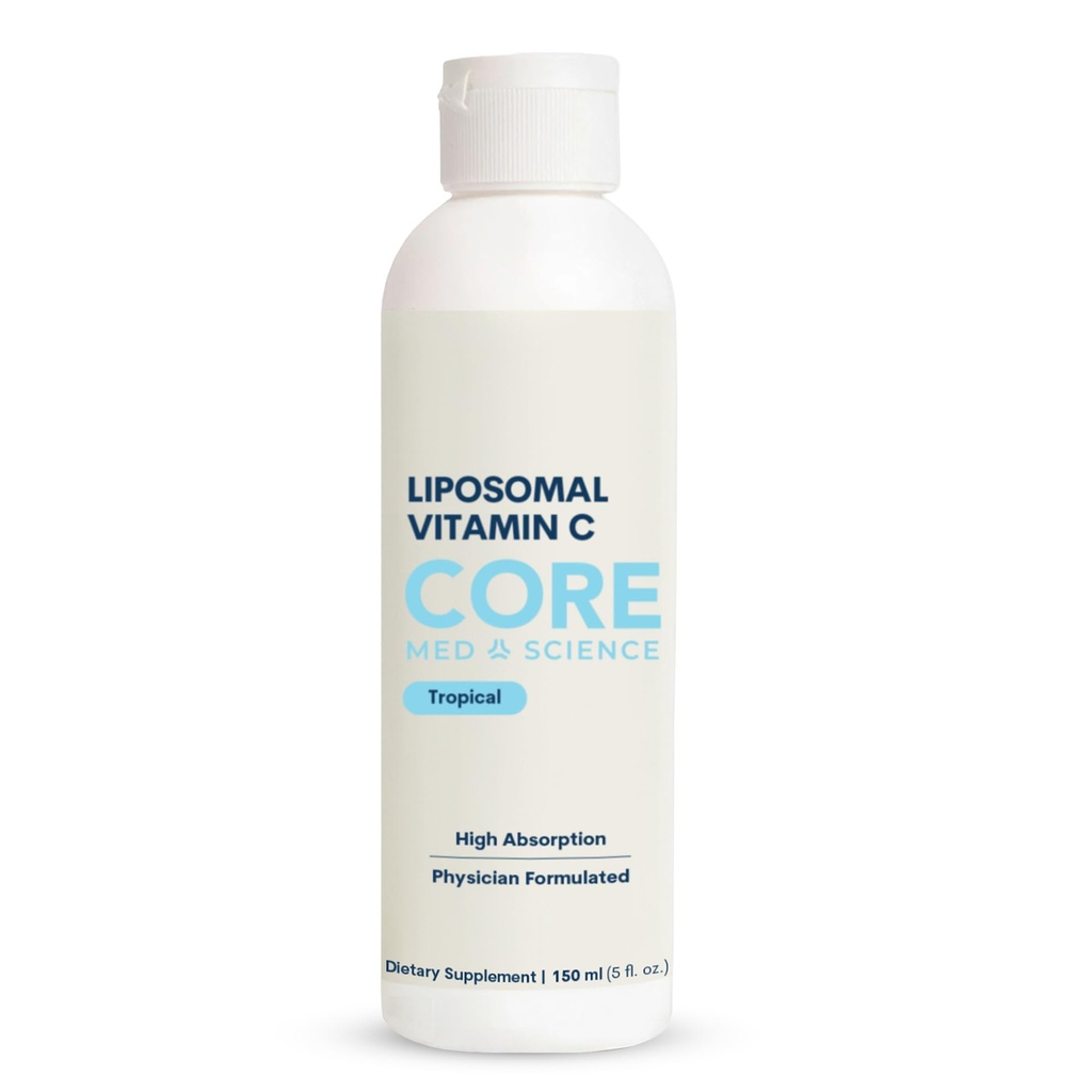 Core Med Science Liposomal Vitamin C 1000mg Liquid - Original Formula, 5 Fl Oz - Natural Liposomal Vitamin C Supplement Non-GMO - Immune System Booster for Adults - Supports Collagen Formation